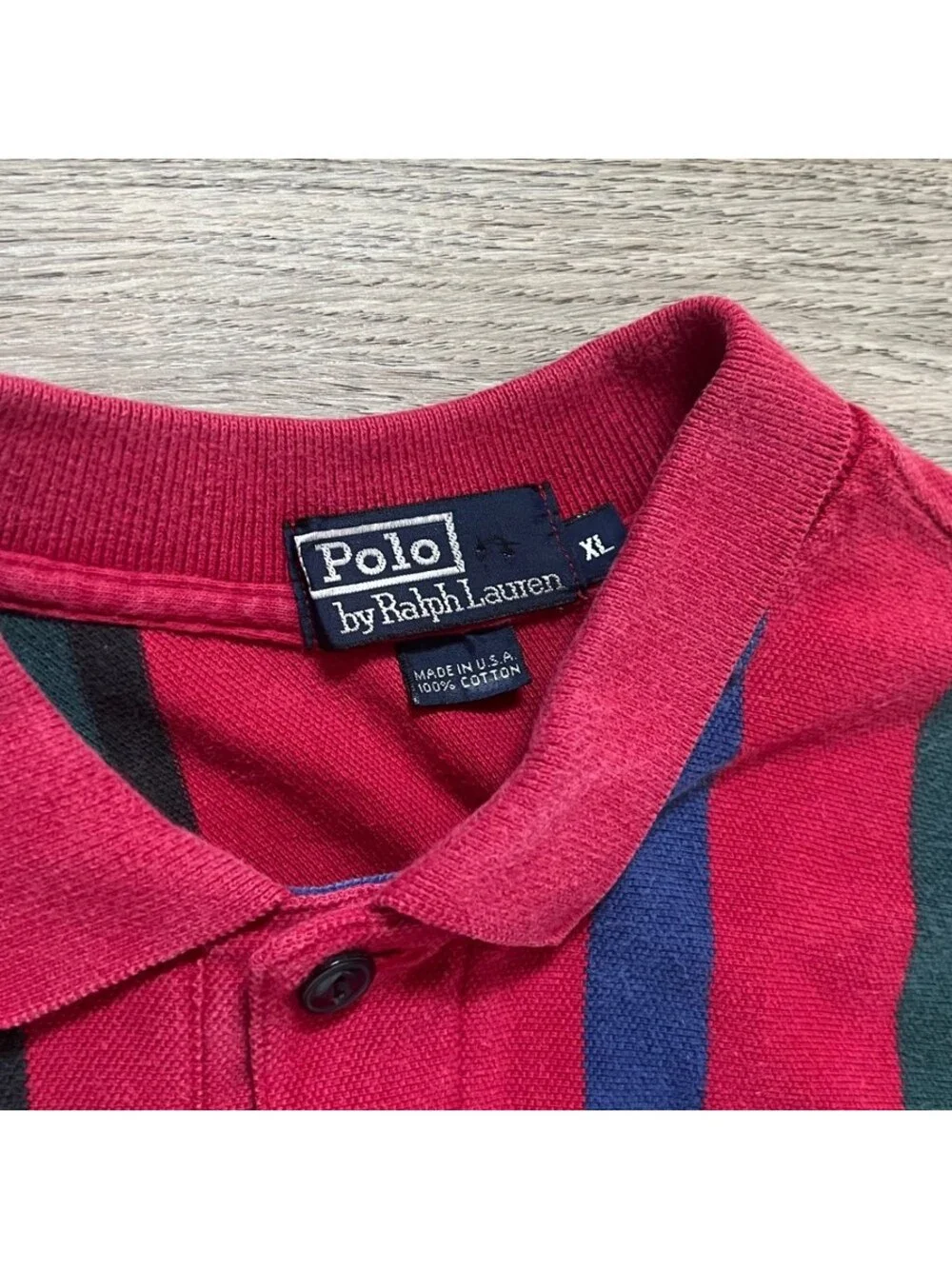 Vintage Polo Ralph Lauren Men's XL Polo Striped Short Sleeve Shirt Color Block